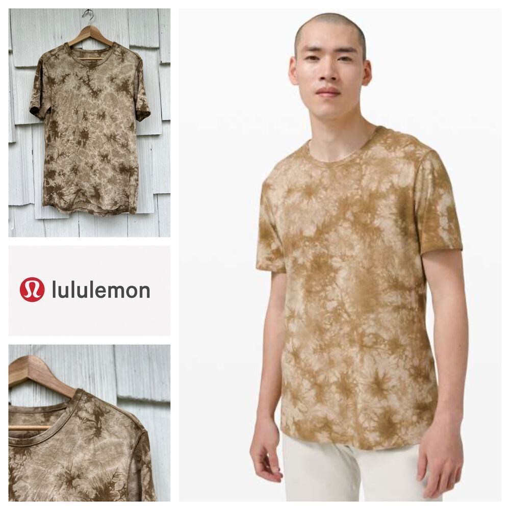 Lululemon 5 Year Basic T Size M Brown Tie Dye Short Sleeve‎ Crew Neck
